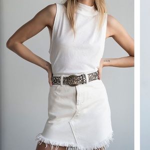 Free People Bailey Denim Mini Skirt